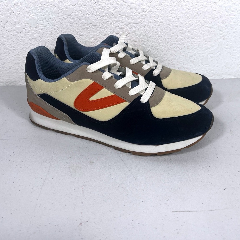 Tretorn Ryan Rawlins 2.0 Navy Orange Suede Leather Sneakers Men 10 Retro